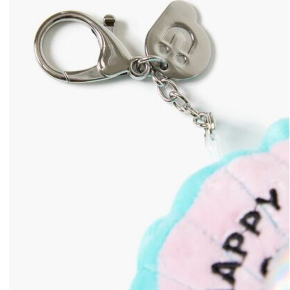 Happy Clam Plush Bag Charm Keychain - Picture 2 of 5